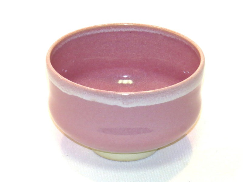 Japanese Mat Cha Tea Bowl - Pink