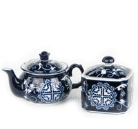 Blue Medallion Tea Set