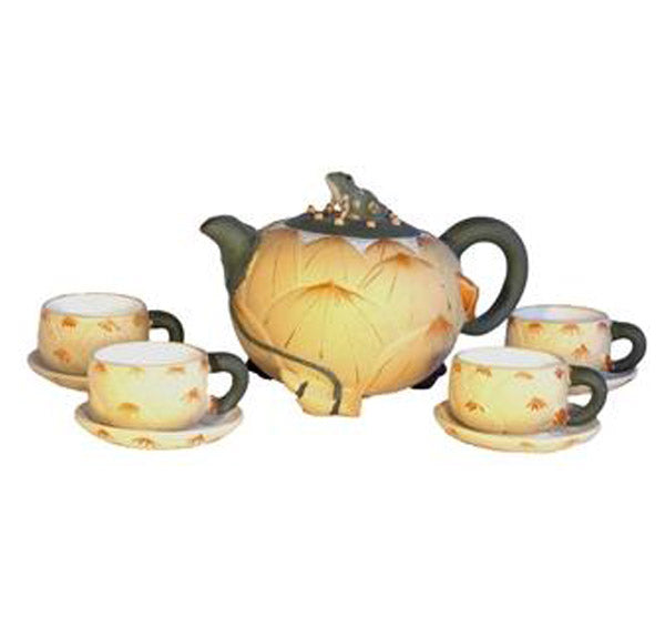 Frog on Lotus Tea Set